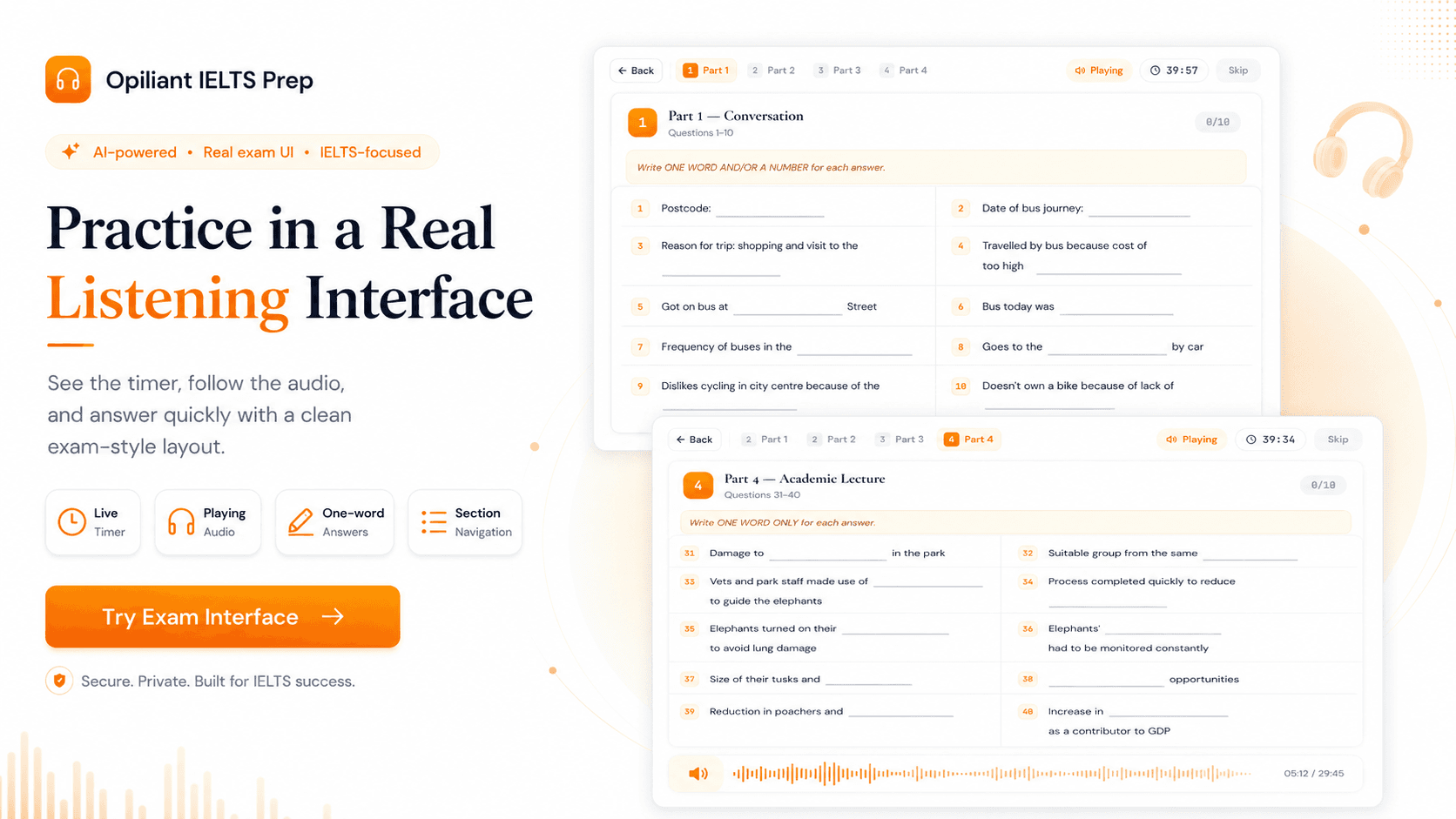 Listening — Opiliant IELTS